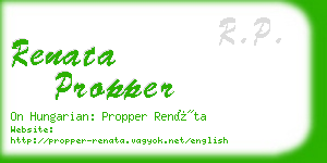 renata propper business card
